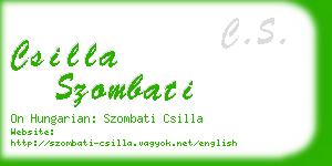 csilla szombati business card